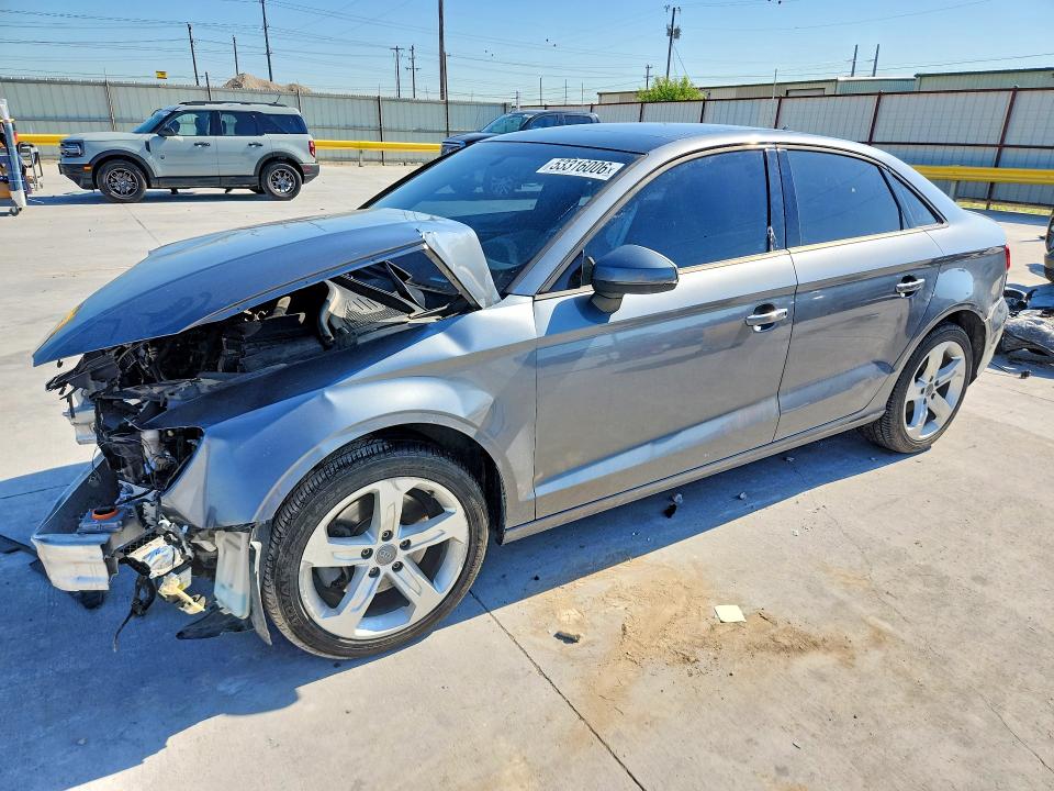 2017 Audi A3 VIN WAUAUGFF1H1041978 COPART salvage auction — FRONT END, Tx - Salvage Vehicle Title, sold $675 on 2026-07-02 (photo 1)