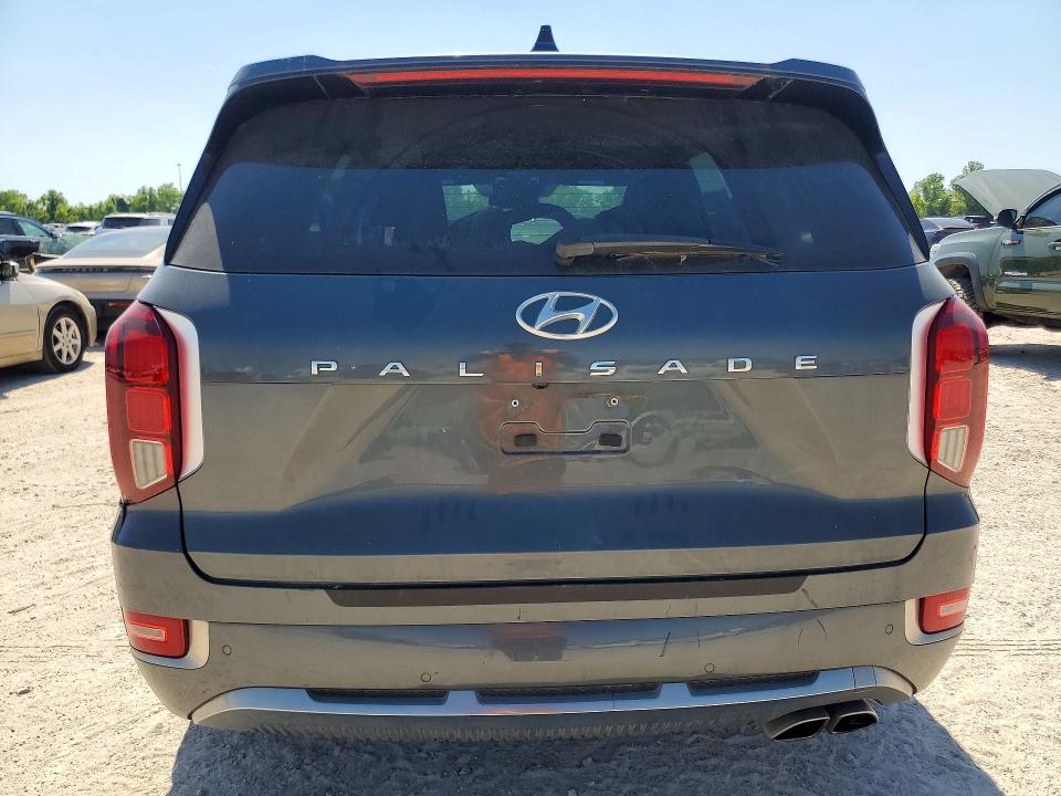 2022 Hyundai Palisade VIN KM8R74HE2NU445314 COPART salvage auction — VANDALISM, Tx - Certificate Of Title, sold $150 on 2026-07-28 (photo 6)