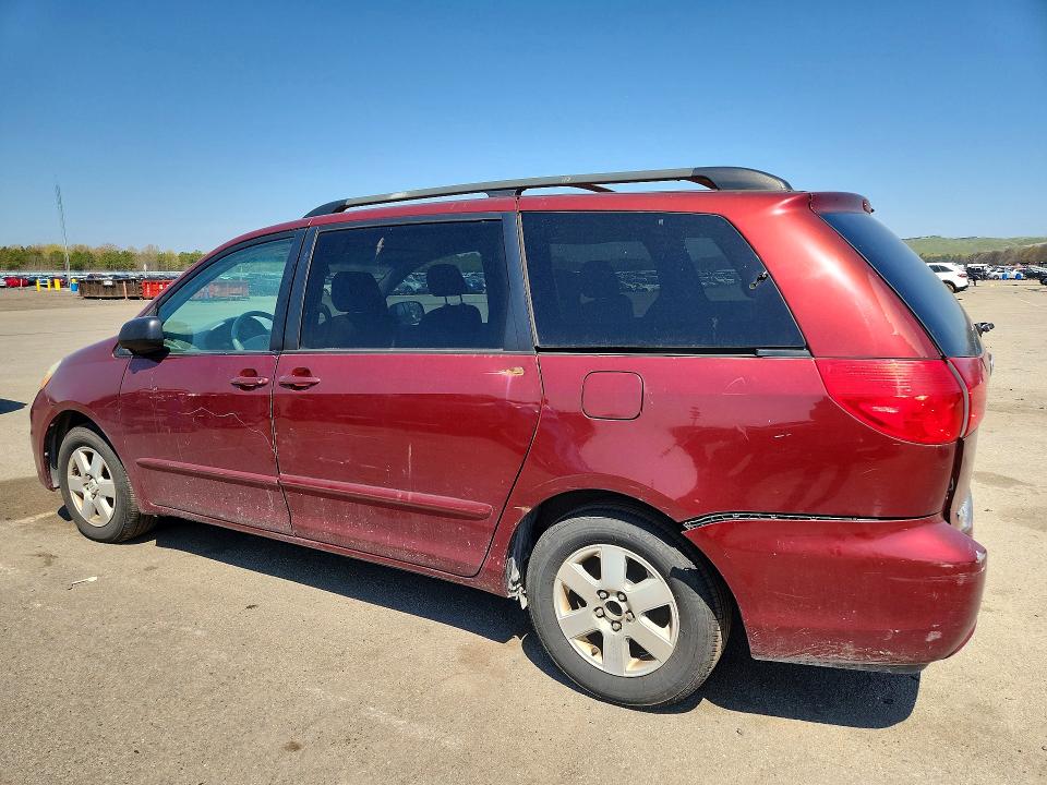 2007 Toyota Sienna VIN 5TDZK23C57S074251 COPART salvage auction — REAR END, NY - MV-907A SALVAGE CERTIFICATE, sold $80 on 2026-07-22 (photo 2)