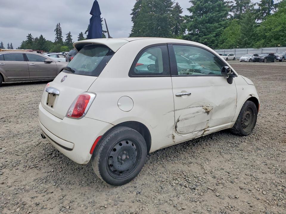 2015 Fiat 500 VIN 3C3CFFAR9FT619692 COPART salvage auction — SIDE, Wa - Bill Of Sale, sold $475 on 2026-07-10 (photo 3)