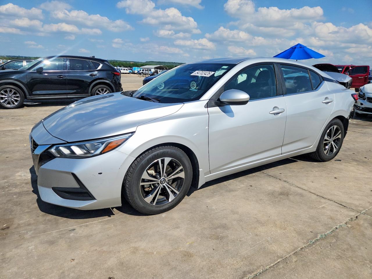 2022 Nissan Sentra VIN 3N1AB8CV3NY209155 COPART salvage auction — Rear End, TX - SALVAGE VEHICLE TITLE, sold $2,250 on 2026-07-09 (photo 1)