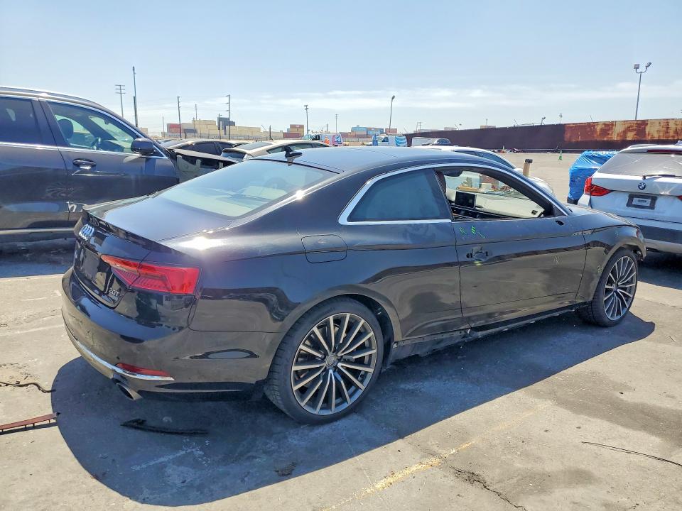 2018 Audi A5 VIN WAUPNAF56JA001252 COPART salvage auction — FRONT END, Ca - Salvage Certificate, sold $3,600 on 2026-07-06 (photo 3)