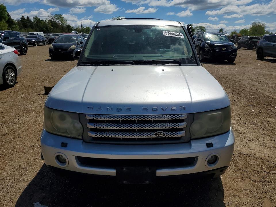2008 Land rover RANGE ROVER VIN SALSK25458A140358 COPART salvage auction — ROLLOVER, Il - Salvage Certificate, sold $450 on 2026-07-14 (photo 5)