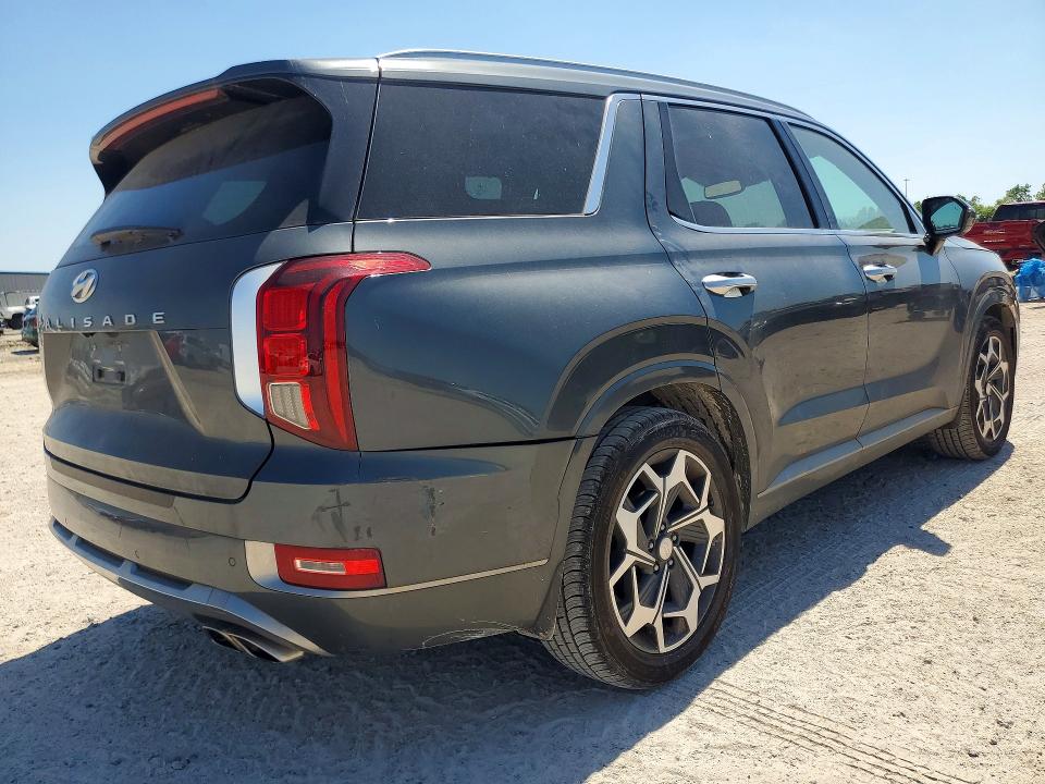 2022 Hyundai Palisade VIN KM8R74HE2NU445314 COPART salvage auction — VANDALISM, Tx - Certificate Of Title, sold $150 on 2026-07-28 (photo 3)