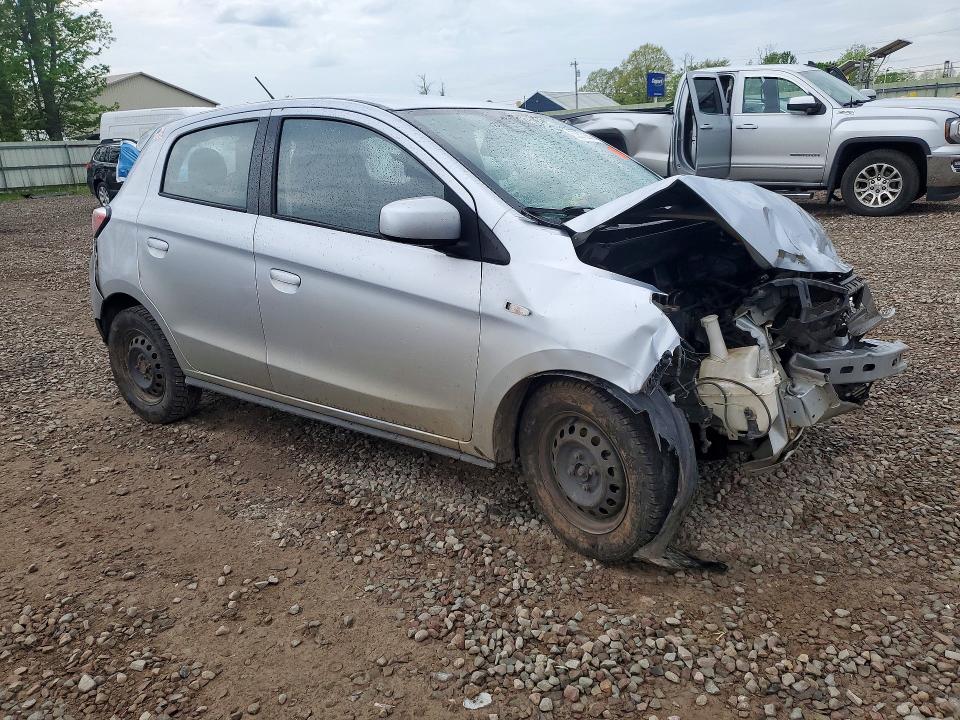 2021 Mitsubishi Mirage VIN ML32AUHJ5MH009393 COPART salvage auction — FRONT END, Ny - Mv-907A Salvage Certificate, sold $575 on 2026-07-08 (photo 4)