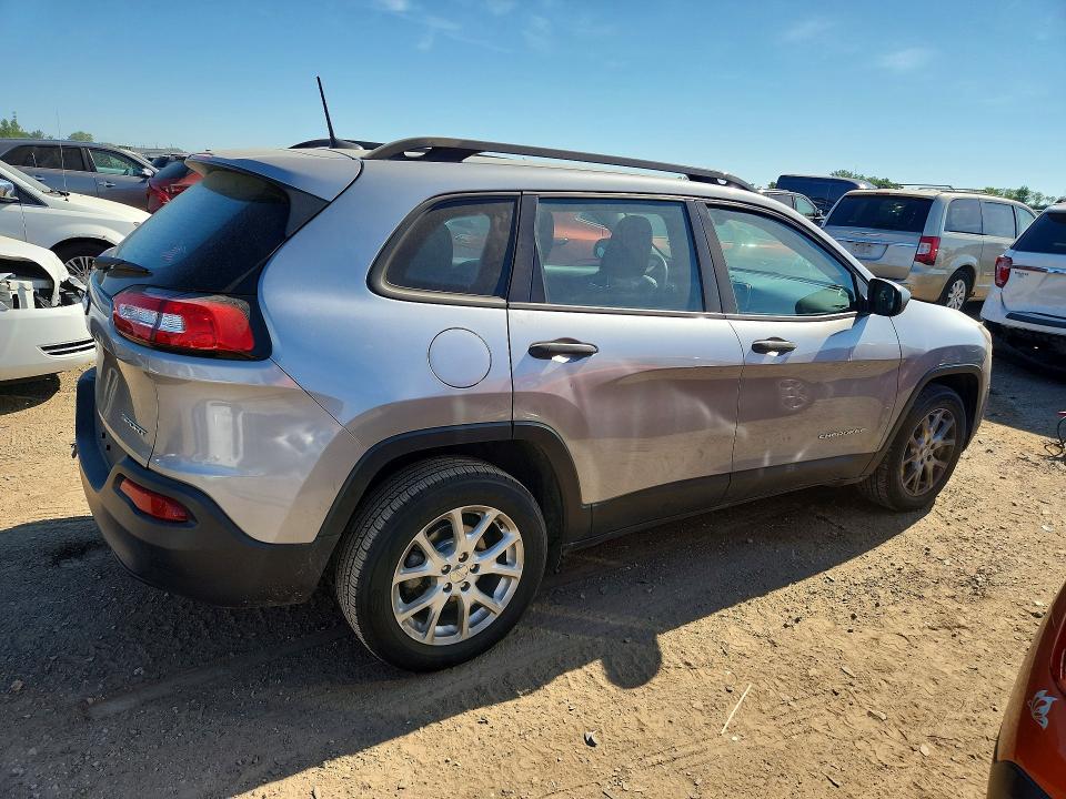 2016 Jeep Cherokee VIN 1C4PJLABXGW137631 COPART salvage auction — REAR END, Il - Salvage Certificate, sold $1,100 on 2026-07-04 (photo 3)