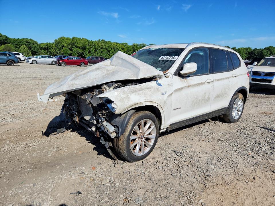 2014 BMW X3 VIN 5UXWX9C55E0D43557 COPART salvage auction — FRONT END, Ar - Certificate Of Title, sold $225 on 2026-07-27 (photo 1)