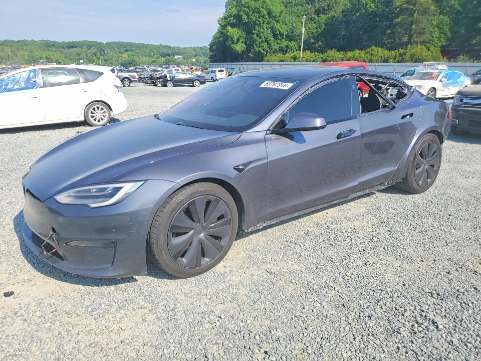 2021 Tesla VIN 5YJSA1E55MF440450 COPART salvage auction — REAR END, Salvage Title, sold $7,600 on 2026-07-23 (photo 1)