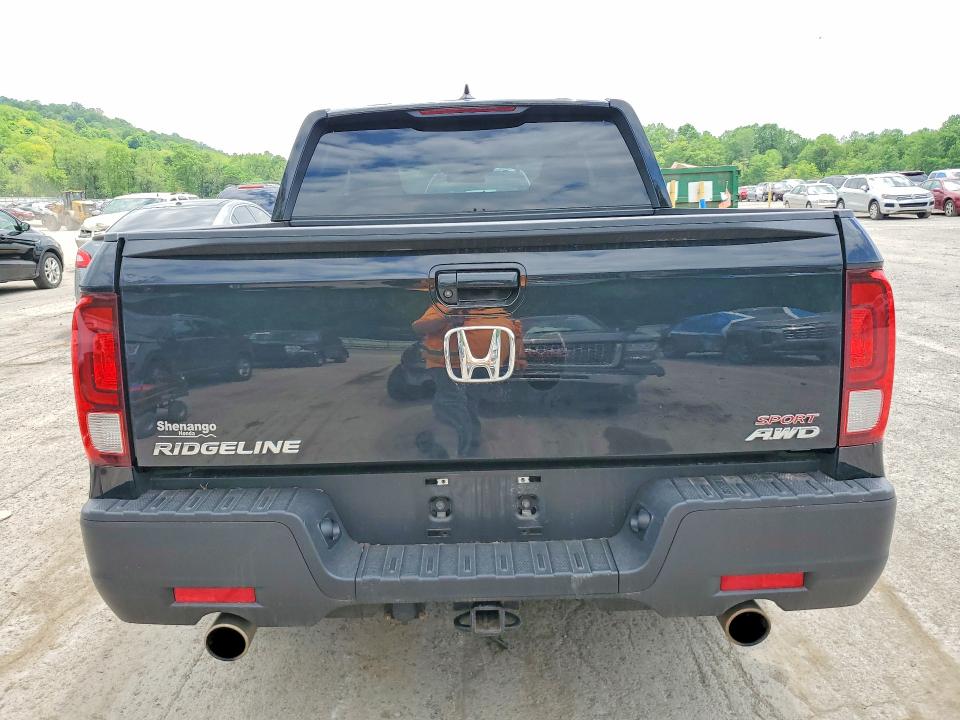 2021 Honda Ridgeline VIN 5FPYK3F15MB019821 COPART salvage auction — FRONT END, Pa - Certificate Of Salvage, sold $10,500 on 2026-07-02 (photo 6)