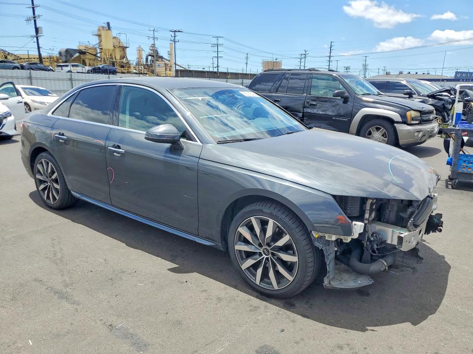 2021 Audi A4 VIN WAUABAF40MA055835 COPART salvage auction — FRONT END, Ca - Salvage Certificate, sold $8,800 on 2026-07-22 (photo 4)