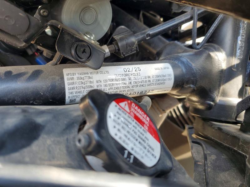 2025 Yamaha VIN JYARM38E5SA018743 COPART salvage auction — SIDE, Tx - Salvage Vehicle Title, sold $3,500 on 2026-07-09 (photo 9)