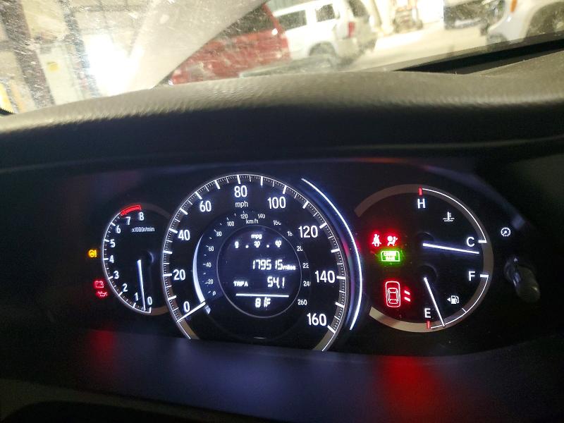 2016 Honda Accord VIN 1HGCR2E30GA108108 COPART salvage auction — FRONT END, Salvage Title, sold $675 on 2026-07-29 (photo 9)