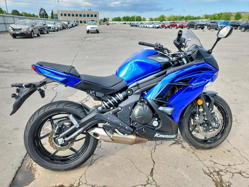 2013 Kawasaki Ex650 VIN JKAEXEE12DDA11786 COPART salvage auction — FRONT END, Co - Public - Salvage Title, sold $875 on 2026-07-08 (photo 1)