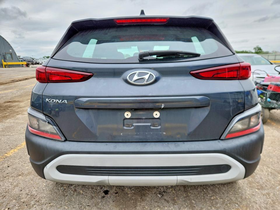 2022 Hyundai Kona VIN KM8K22ABXNU774363 COPART salvage auction — HAIL, Ks - Cert Of Title-Salvage, sold $4,050 on 2026-07-08 (photo 6)