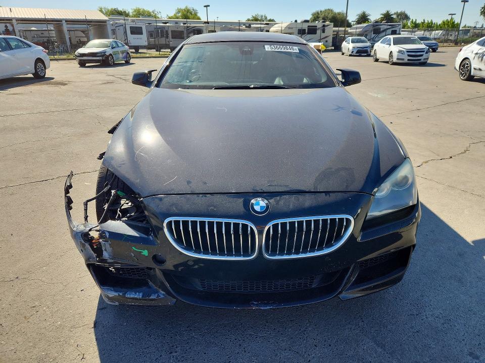 2013 BMW 6er VIN WBA6A0C57DDZ03711 COPART salvage auction — FRONT END, Ca - Salvage Certificate, sold $2,850 on 2026-08-17 (photo 5)