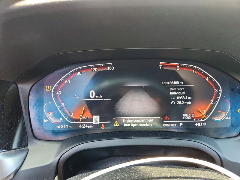 2019 BMW VIN WBA5R1C53KAK08165 COPART salvage auction — FRONT END, Tx - Salvage Vehicle Title, sold $12,600 on 2026-07-30 (photo 9)