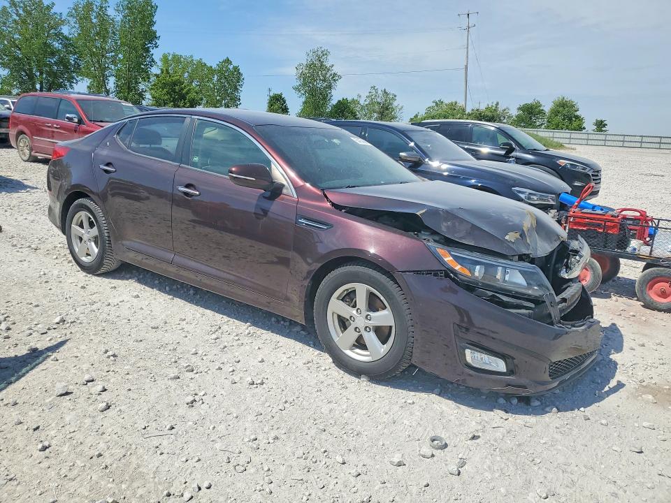 2014 Kia Optima VIN 5XXGM4A71EG281186 COPART salvage auction — FRONT END, Il - Salvage Certificate, sold $525 on 2026-07-16 (photo 4)
