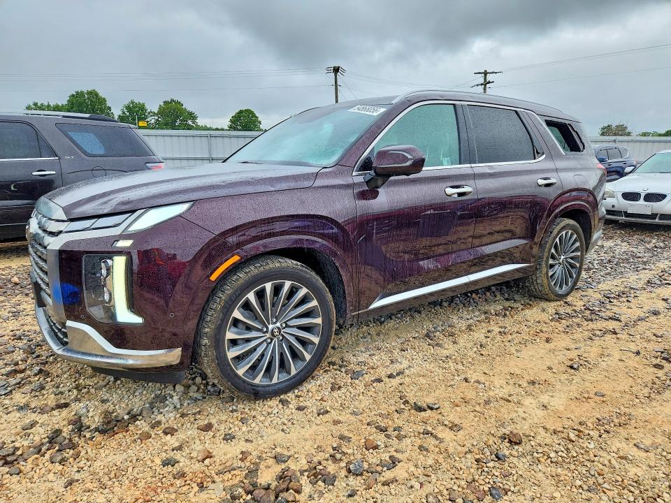 2024 Hyundai Palisade VIN KM8R7DGEXRU713419 COPART salvage auction — HAIL, Mo - Certificate Of Title, sold $18,100 on 2026-07-22 (photo 1)