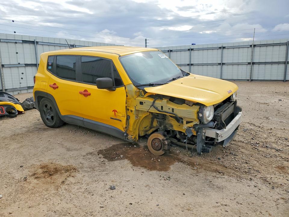 2017 Jeep Renegade VIN ZACCJAAB8HPE52753 COPART salvage auction — FRONT END, Tx - Salvage Vehicle Title, sold $1,250 on 2026-07-07 (photo 4)