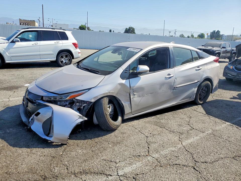 2021 Toyota Prius VIN JTDKAMFPXM3190072 COPART salvage auction — FRONT END, Ca - Salvage Certificate, sold $3,700 on 2026-07-14 (photo 1)