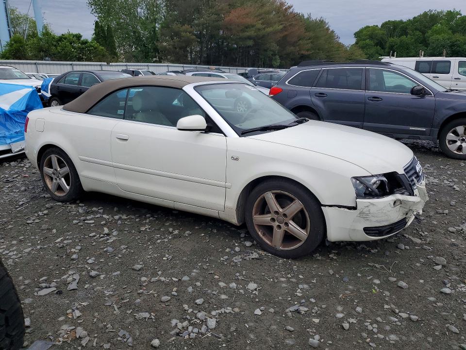 2005 Audi A4 VIN WAUAC48H85K006957 COPART salvage auction — FRONT END, Nj - Cert Of Title-Salvage, sold $325 on 2026-07-20 (photo 4)