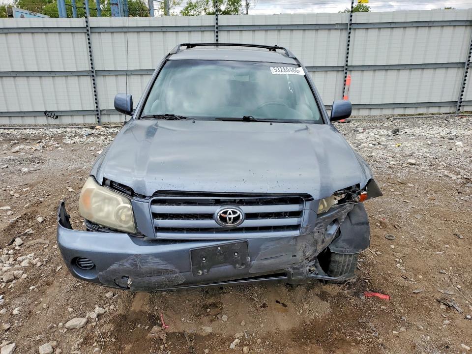 2005 Toyota Highlander VIN JTEGD21A650117106 COPART salvage auction — FRONT END, Wv - Salvage Certificate, sold $625 on 2026-07-08 (photo 5)