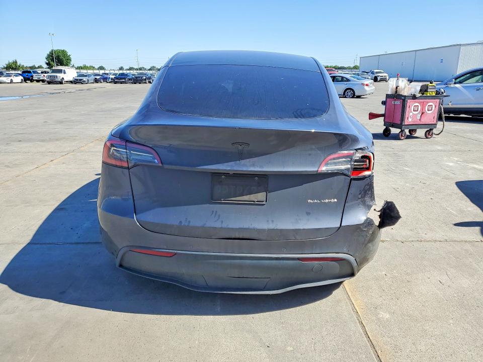 2021 Tesla Model y VIN 5YJYGDEE4MF063149 COPART salvage auction — REAR END, Ca - Salvage Certificate, sold $6,000 on 2026-07-06 (photo 6)