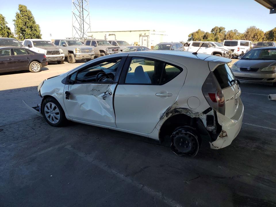 2012 Toyota Prius VIN JTDKDTB37C1516375 COPART salvage auction — FRONT END, Ca - Salvage Certificate, sold $575 on 2026-07-07 (photo 2)