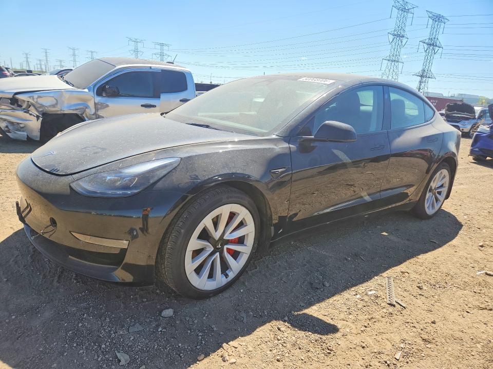 2023 Tesla Model 3 VIN 5YJ3E1EB2PF673544 COPART salvage auction — HAIL, Il - Salvage Certificate, sold $11,700 on 2026-07-14 (photo 1)