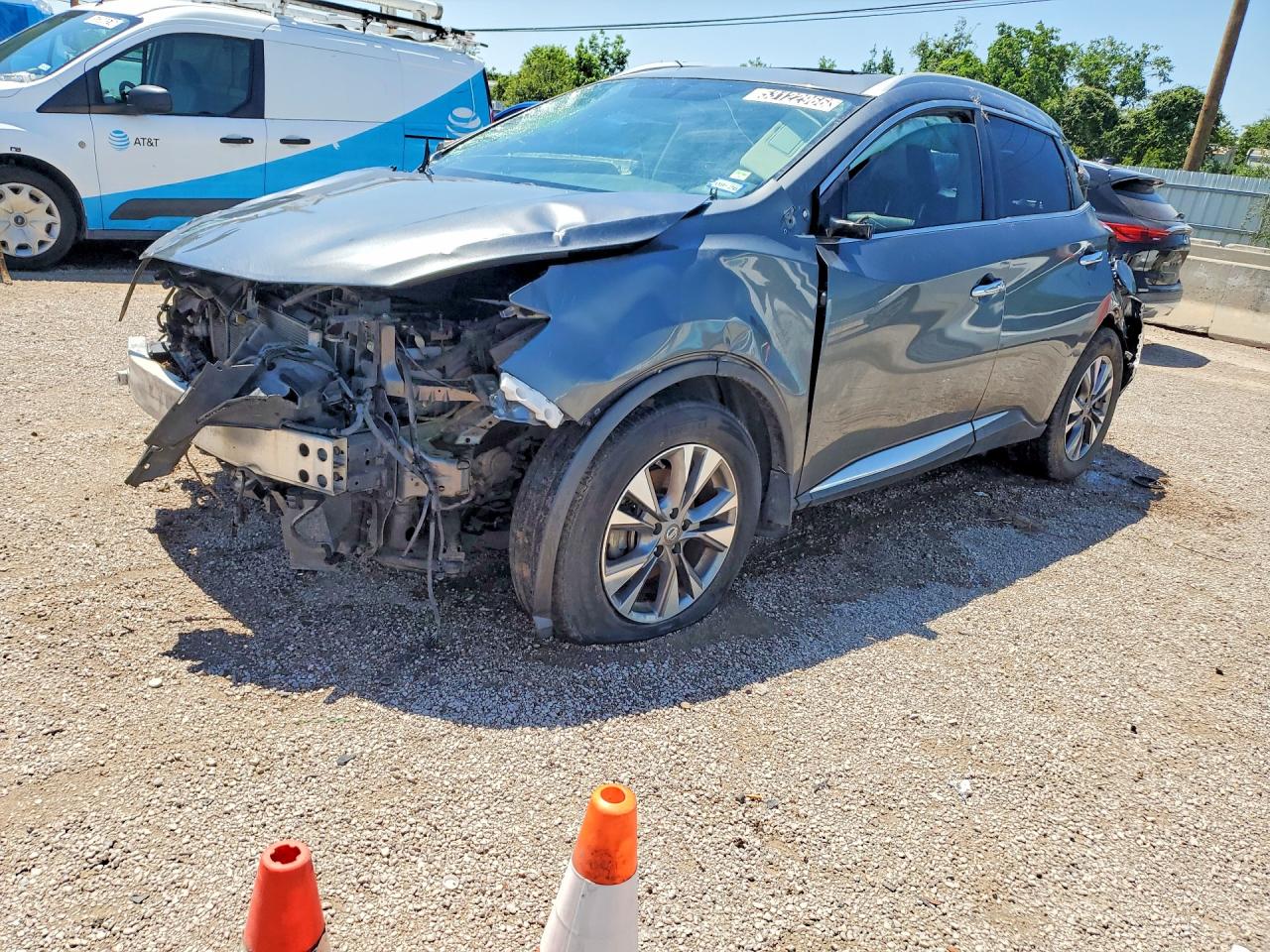 2017 Nissan Murano VIN 5N1AZ2MG4HN137062 COPART salvage auction — Front End, TX - CERTIFICATE OF TITLE, sold $350 on 2026-07-02 (photo 1)