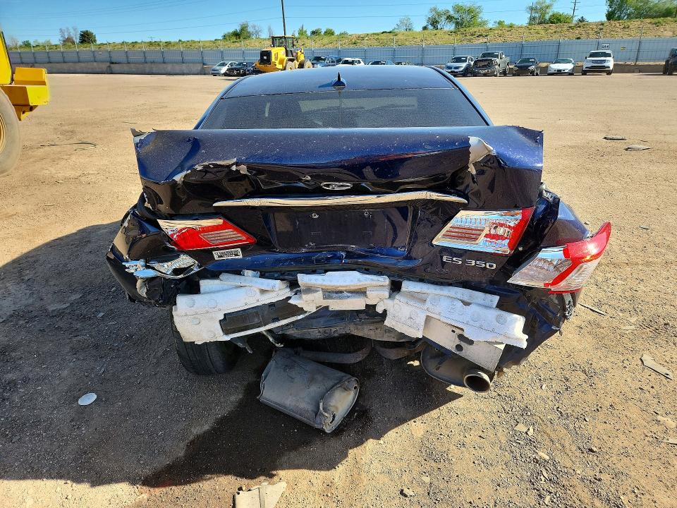 2012 Lexus ES VIN JTHBK1EG9C2493229 COPART salvage auction — REAR END, Co - Salvage Title, sold $825 on 2026-07-22 (photo 6)