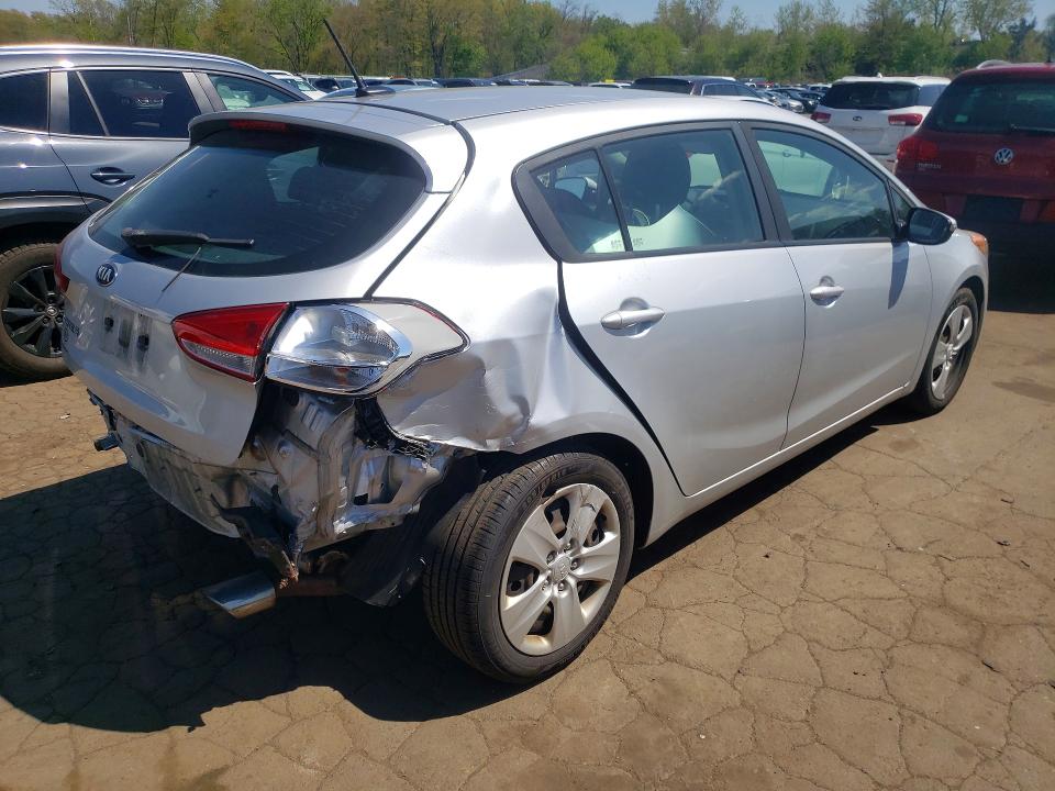 2016 Kia VIN KNAFK5A88G5635967 COPART salvage auction — REAR END, Ct - Cert Of Title-Salvage, sold $450 on 2026-07-28 (photo 3)