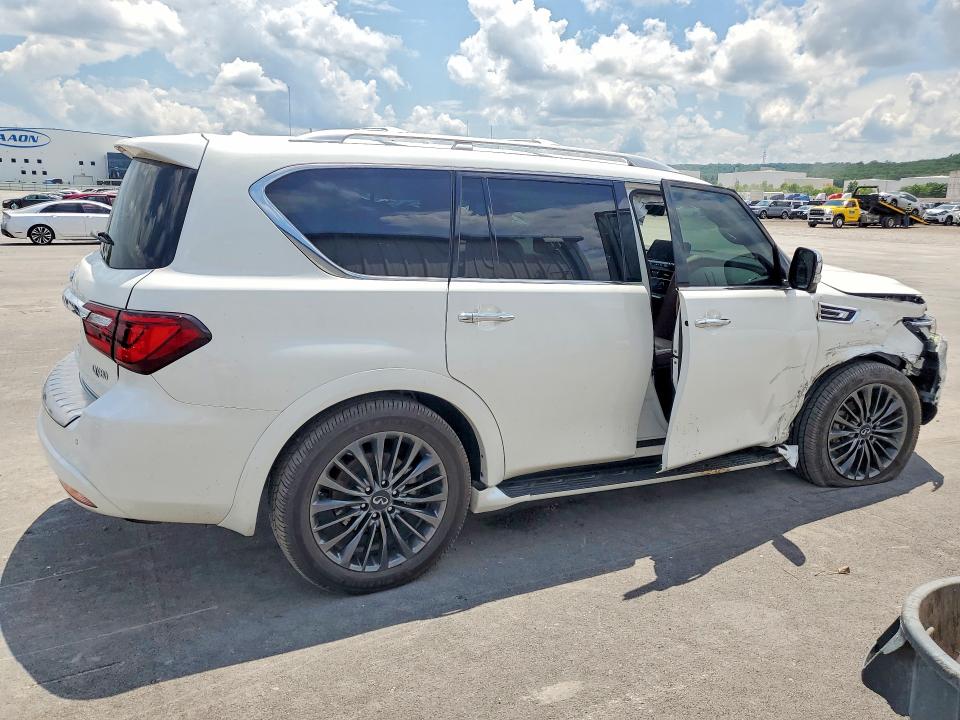 2022 Infiniti Qx80 VIN JN8AZ2BDXN9870139 COPART salvage auction — FRONT END, Ok - Cert Of Title-Salvage, sold $15,600 on 2026-08-12 (photo 3)