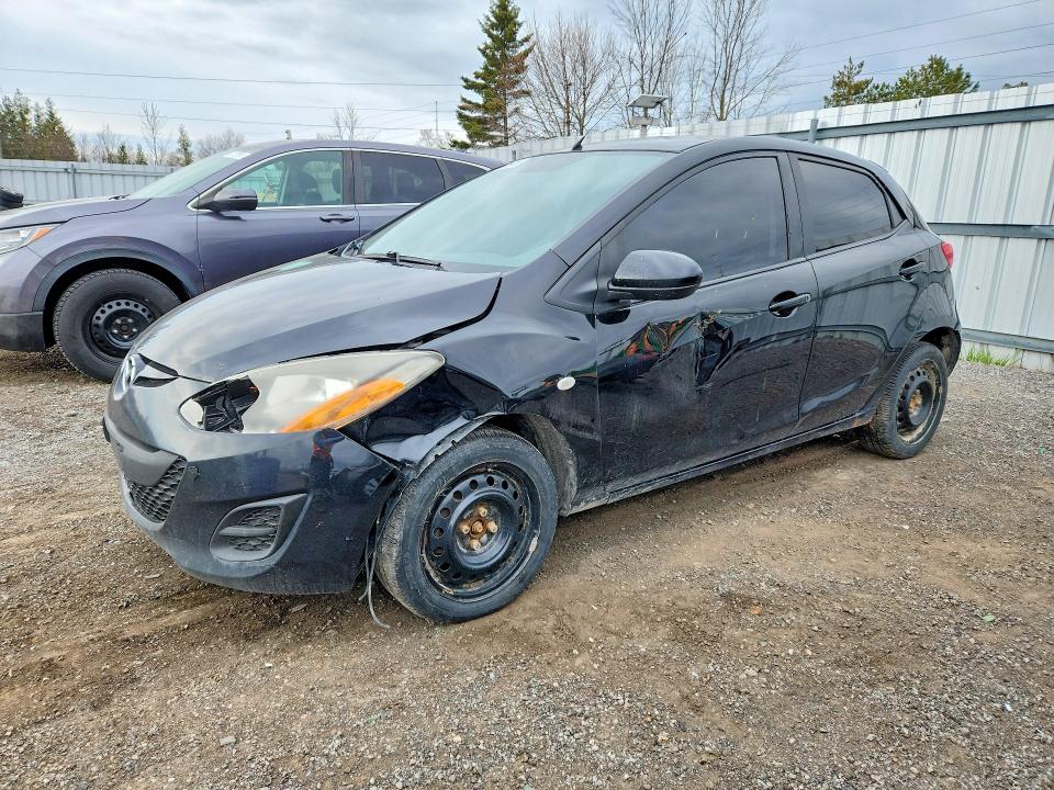 2012 Mazda 2 VIN JM1DE1KY1C0144821 COPART salvage auction — FRONT END, On - Permit No Brand - Unfit, sold $625 on 2026-07-07 (photo 1)