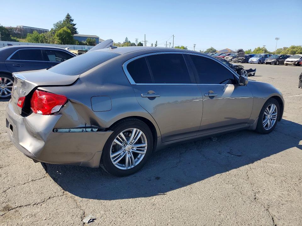 2011 Infiniti G37 VIN JN1CV6AP2BM506554 COPART salvage auction — REAR END, Ca - Salvage Certificate, sold $1,350 on 2026-07-06 (photo 3)