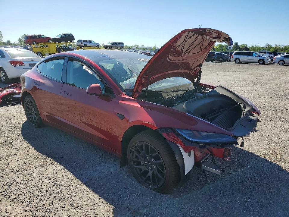 2025 Tesla Model 3 VIN 5YJ3E1EB7SF952531 COPART salvage auction — FRONT END, On - Permit Salvage, sold $13,100 on 2026-07-09 (photo 4)