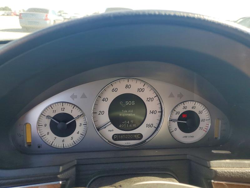 2008 Mercedes-benz E-class VIN WDBUF56XX8B307756 COPART salvage auction — FRONT END, Ca - Salvage Certificate, sold $625 on 2026-07-07 (photo 9)