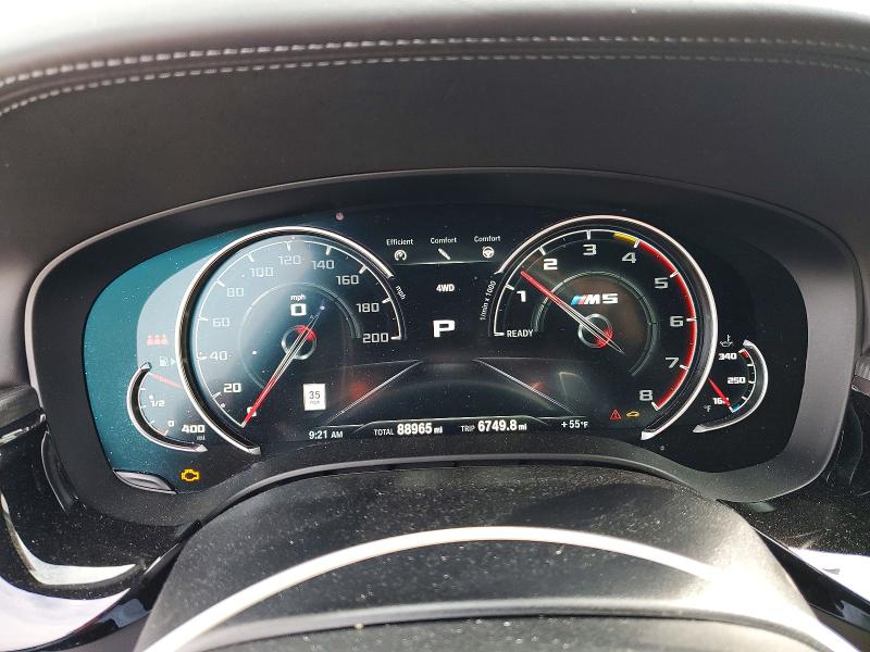 2019 BMW M5 VIN WBSJF0C55KB448566 COPART salvage auction — SIDE, Ia - Cert Of Title-Salvage Title, sold $17,500 on 2026-07-31 (photo 9)