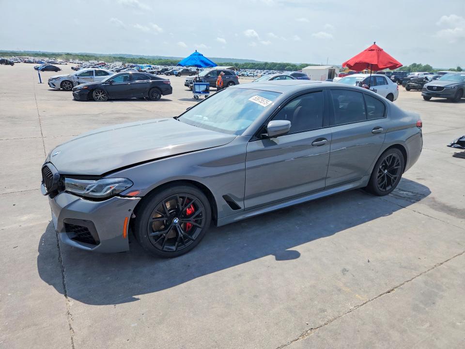 2021 BMW 5er VIN WBA53BJ00NWX58557 COPART salvage auction — FRONT END, Tx - Salvage Vehicle Title, sold $25,750 on 2026-07-30 (photo 1)