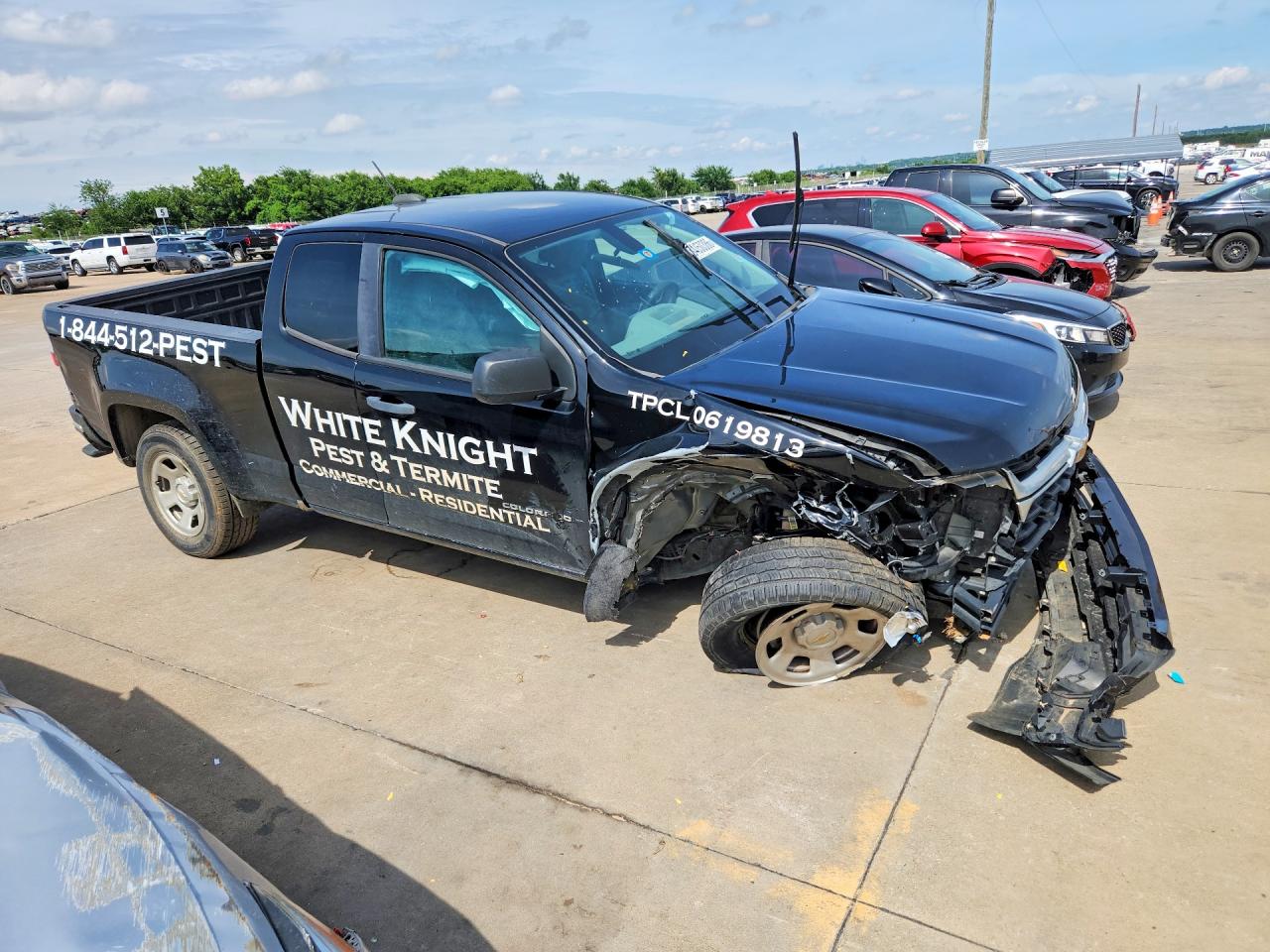 2022 Chevrolet Colorado VIN 1GCHSBEAXN1126233 COPART salvage auction — Frame Damage, TX - SALVAGE VEHICLE TITLE, sold $3,400 on 2026-07-09 (photo 4)