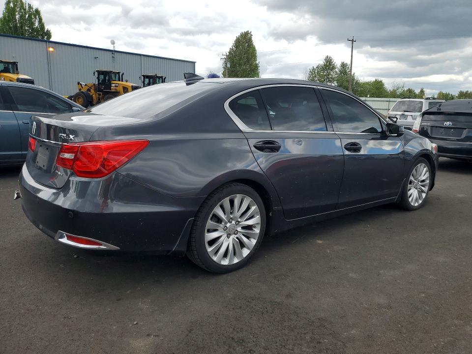 2015 Acura RLX VIN JH4KC1F95FC001601 COPART salvage auction — REAR END, Or - Salvage Title Certificate, sold $4,300 on 2026-07-06 (photo 3)