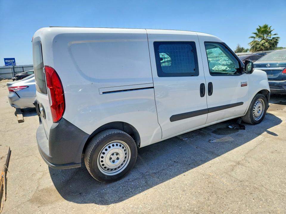 2021 Ram Promaster city VIN ZFBHRFAB2M6V39933 COPART salvage auction — FRONT END, Ca - Salvage Certificate, sold $2,100 on 2026-07-15 (photo 3)