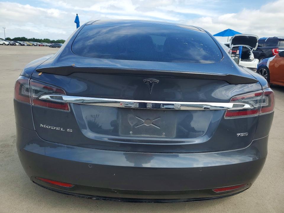 2018 Tesla Model s VIN 5YJSA1E26JF296053 COPART salvage auction — FRONT END, TX - SALVAGE VEHICLE TITLE (P), sold $6,500 on 2026-07-16 (photo 6)