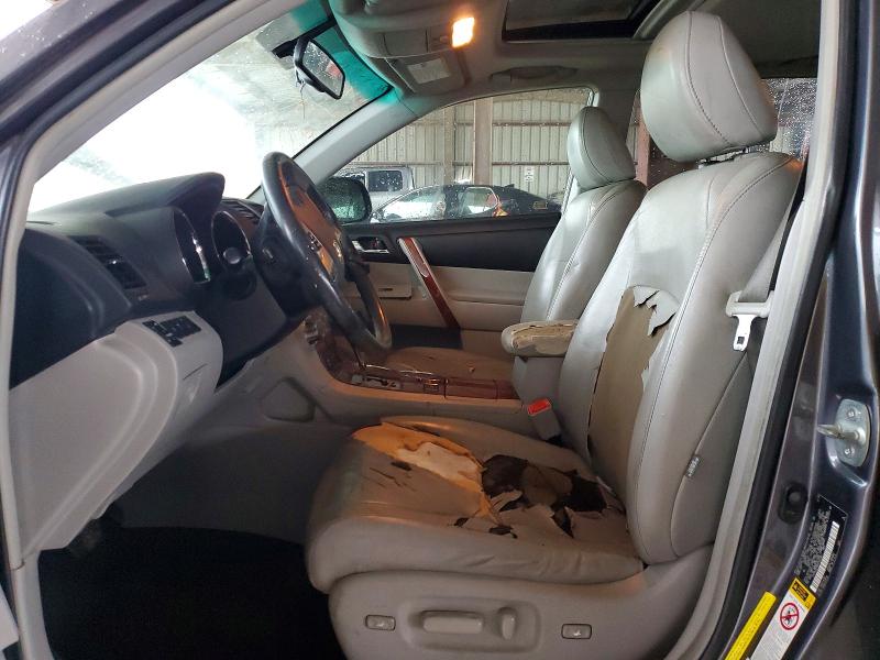 2013 Toyota Highlander VIN 5TDYK3EH9DS102364 COPART salvage auction — FRONT END, Tx - Salvage Title-Flood Damage, sold $1,800 on 2026-07-28 (photo 7)