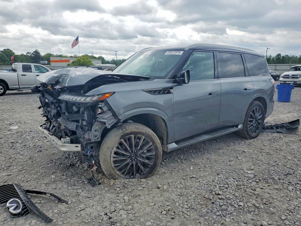 2025 Infiniti Qx80 VIN JN8AZ3CC0S9604801 COPART salvage auction — FRONT END, Al - Cert Of Title-Salvage Title, sold $37,500 on 2026-08-06 (photo 1)