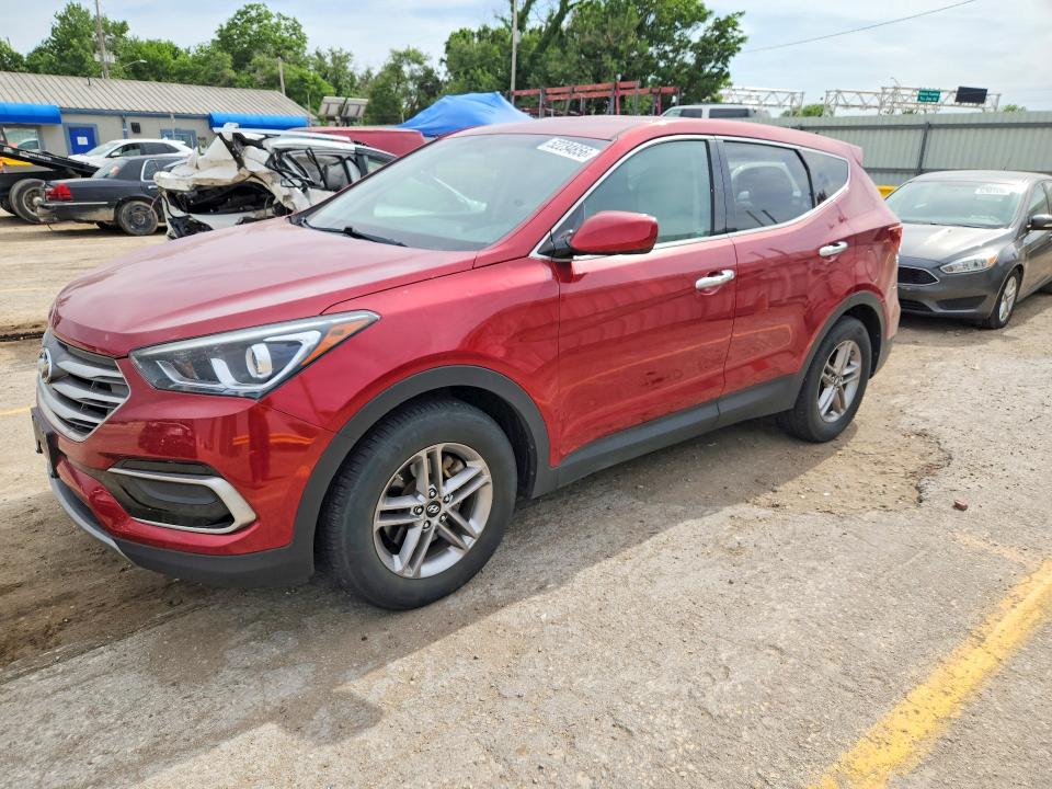 2017 Hyundai Santa fe VIN 5XYZTDLB2HG440293 COPART salvage auction — HAIL, Ks - Cert Of Title-Salvage, sold $4,000 on 2026-07-08 (photo 1)