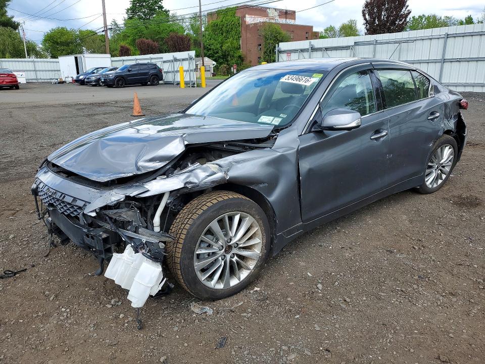 2021 Infiniti Q50 VIN JN1EV7BR2MM750092 COPART salvage auction — FRONT END, Ny - Cert Of Title-Salvage, sold $2,650 on 2026-07-07 (photo 1)
