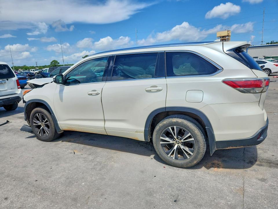 2016 Toyota Highlander VIN 5TDKKRFH3GS145500 COPART salvage auction — FRONT END, Ms - Cert Of Title-Salvaged, sold $4,550 on 2026-07-15 (photo 2)