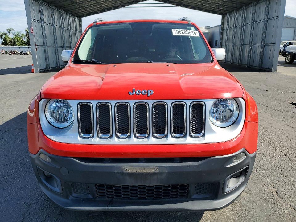 2016 Jeep Renegade VIN ZACCJADT9GPC93616 COPART salvage auction — REAR END, Ca - Salvage Certificate, sold $1,900 on 2026-07-09 (photo 5)