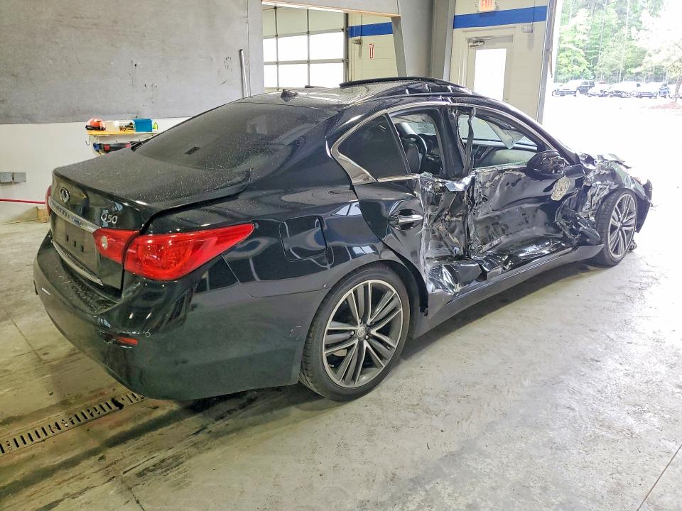 2014 Infiniti Q50 VIN JN1BV7AP8EM692767 COPART salvage auction — ALL OVER, VA - CERT OF TITLE - SALVAGE, sold $600 on 2026-07-17 (photo 3)